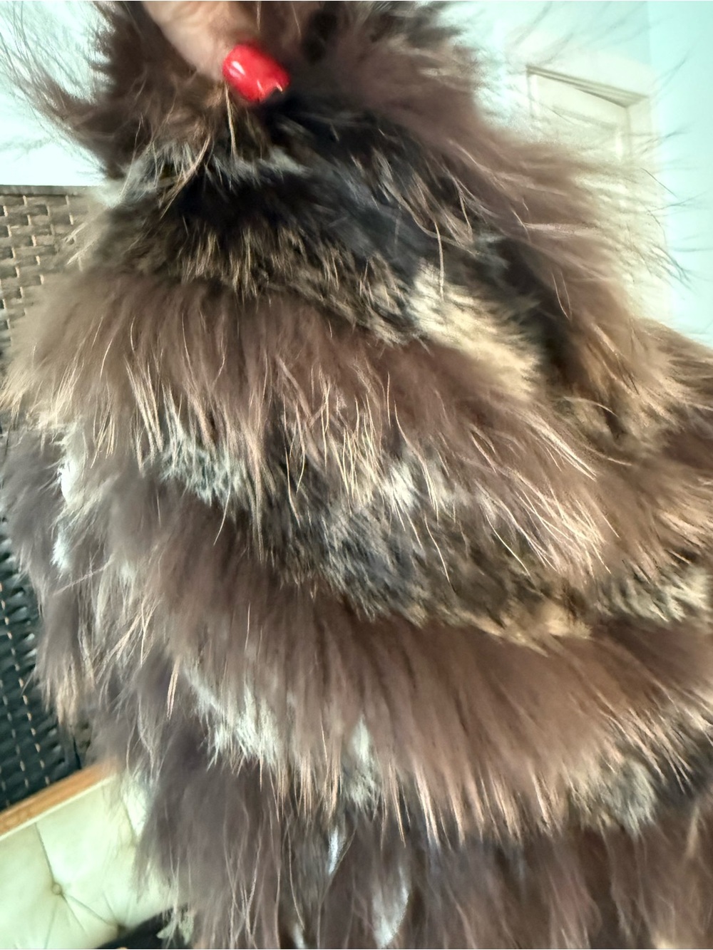 🤎🖤 FURLUX Genuine Fur Cowl Scarf Wrap Luxury Winter Accessory Quebec Designer - Picture 2 of 13